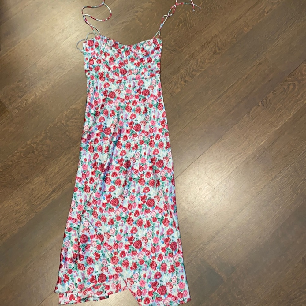 Zara woman’s floral dress - silky, size XS
